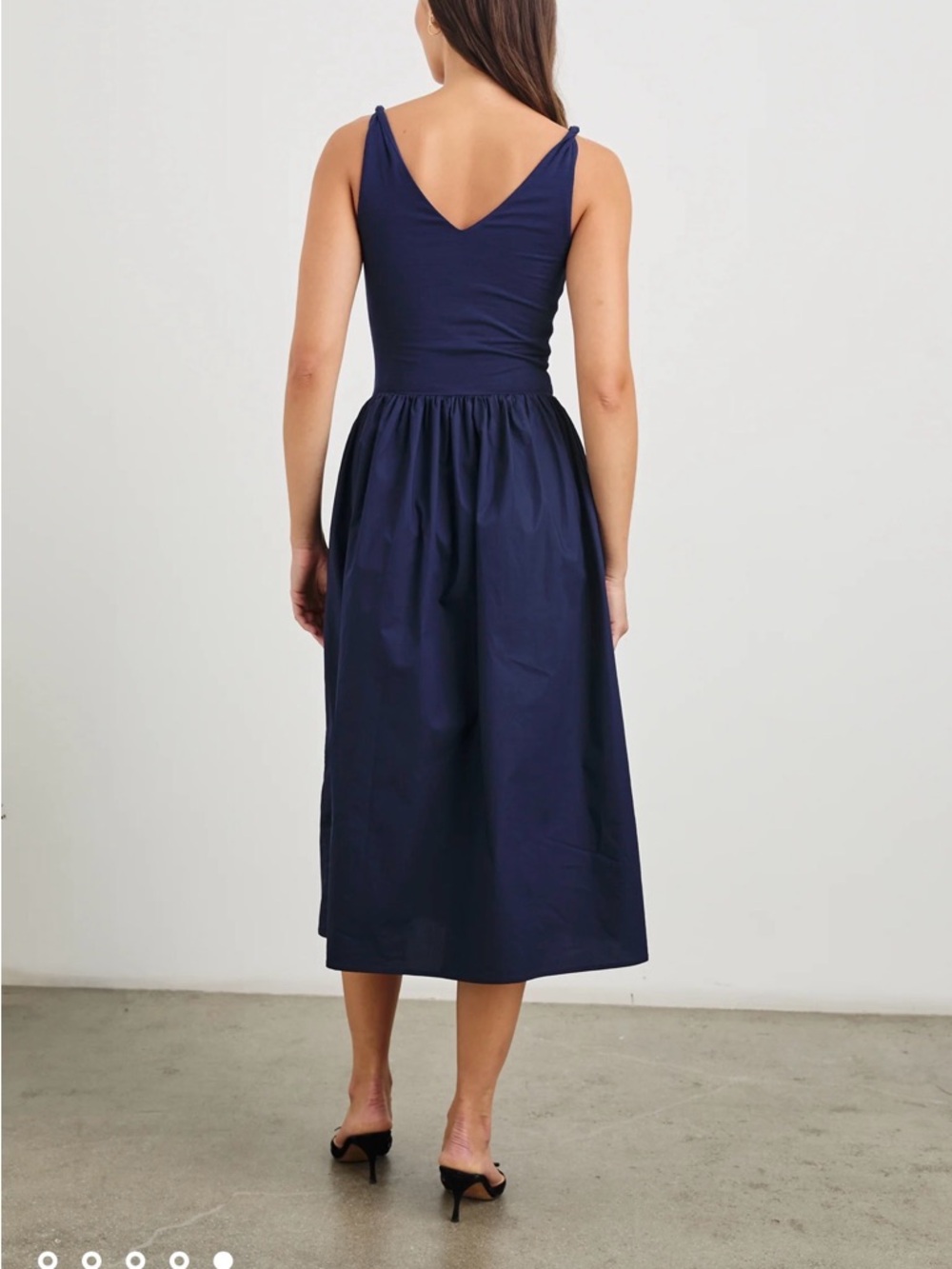 Rails Franca Navy V-Neck Midi Dress - Picture 3 of 7